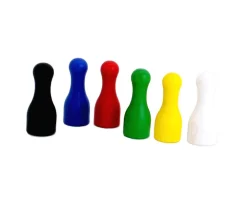 Tout Pour le Jeu lot 6 Pions joueur grand 25x60 mm multicolores - 6 cm de haut