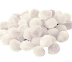 Tout Pour le Jeu Lot 45 pompons blancs 15 mm