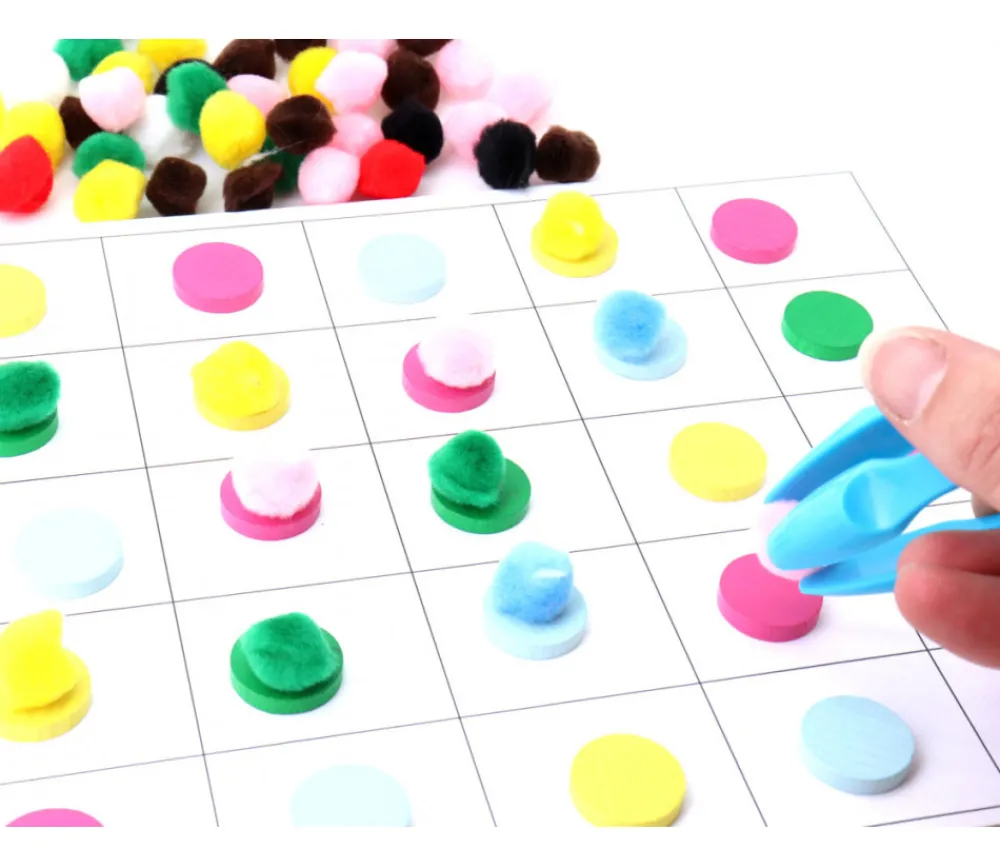 Tout Pour le Jeu Lot 50 pompons multicolores 15 mm