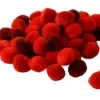 Tout Pour le Jeu Lot 45 pompons rouges 15 mm