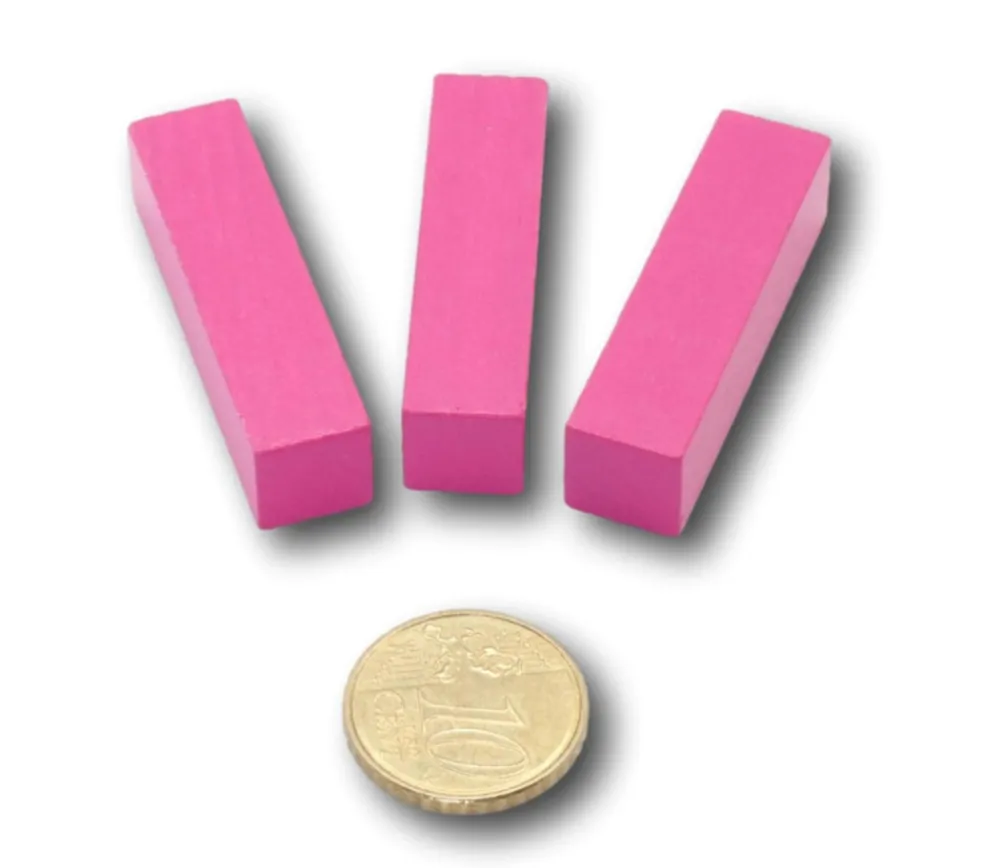Tout Pour le Jeu Lot 3 réglettes Cuisenaire 4 cm en rose