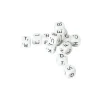 Tout Pour le Jeu Lot de 13 dés lettres alphabet