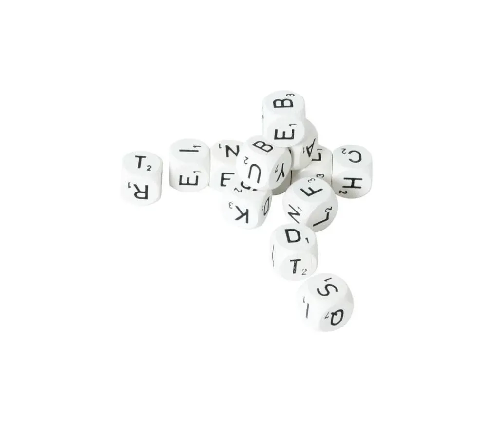Tout Pour le Jeu Lot de 13 dés lettres alphabet