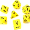 Tout Pour le Jeu Lot de 7 dés multi-faces opaques JAUNE