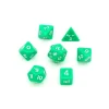 Tout Pour le Jeu Lot de 7 dés multi-faces opaques VERT