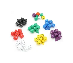 Tout Pour le Jeu Lot de 7 dés multi-faces opaques VIOLET