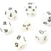 Tout Pour le Jeu Lot de 7 dés nacrés BLANC multi-faces