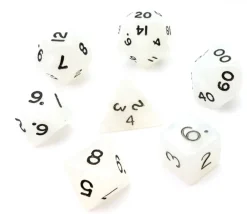 Tout Pour le Jeu Lot de 7 dés nacrés BLANC multi-faces