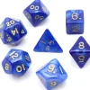 Tout Pour le Jeu Lot de 7 dés nacrés BLEU multi-faces