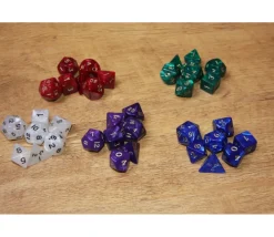 Tout Pour le Jeu Lot de 7 dés nacrés BLEU multi-faces
