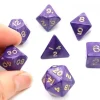 Tout Pour le Jeu Lot de 7 dés nacrés VIOLET multi-faces