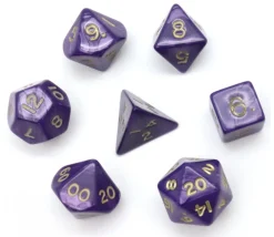 Tout Pour le Jeu Lot de 7 dés nacrés VIOLET multi-faces