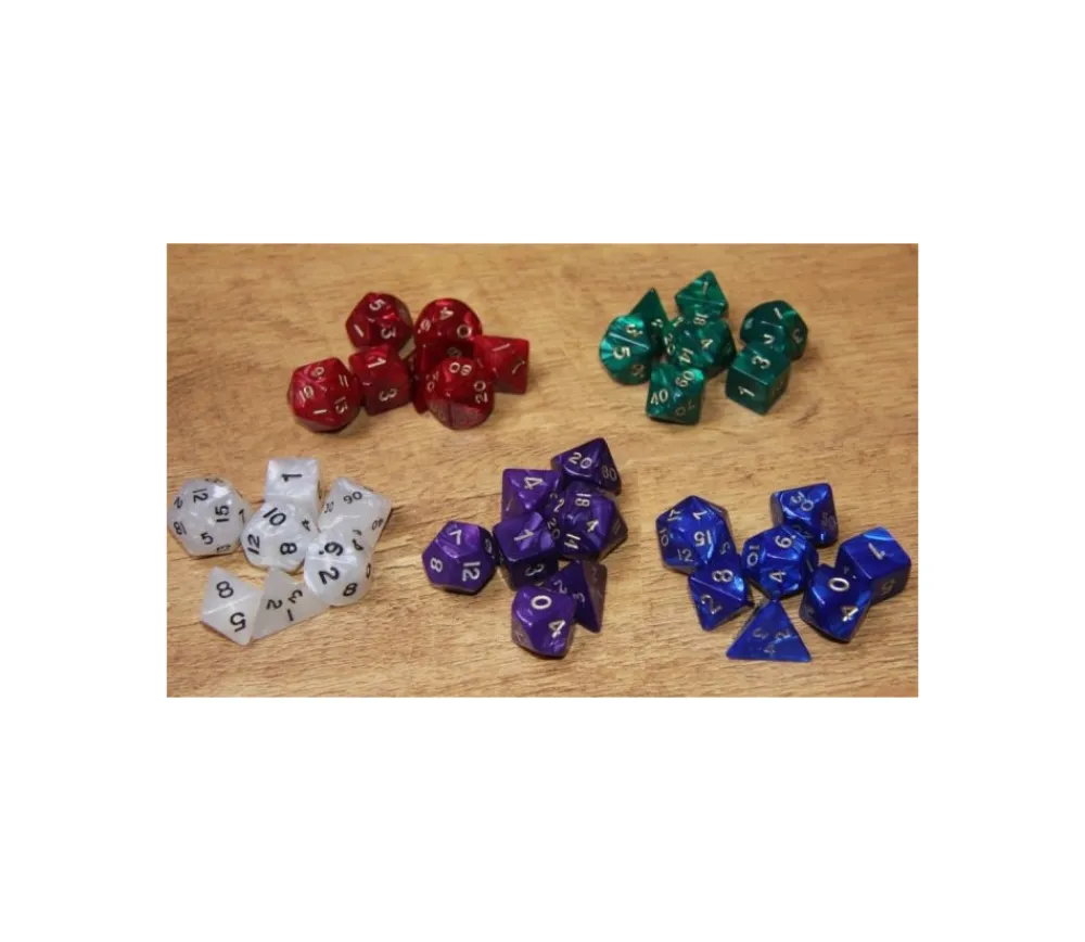 Tout Pour le Jeu Lot de 7 dés nacrés VIOLET multi-faces