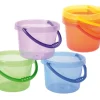 Tout Pour le Jeu Lot de 6 Seaux en plastique coloré transparent