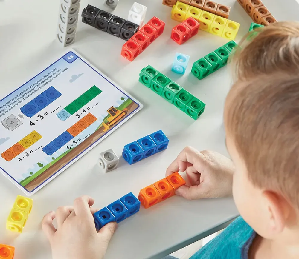 Tout Pour le Jeu Mathlink cubes Mathmobiles - 100 cubes + 30 fiches activités mathématiques STEM
