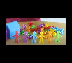 Tout Pour le Jeu Matériel éducatif : 6 maisons + 36 personnages : manipulation, tri et calcul