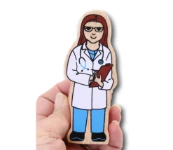Tout Pour le Jeu Médecin en bois 100 x 40 x 25 mm personnage jeu