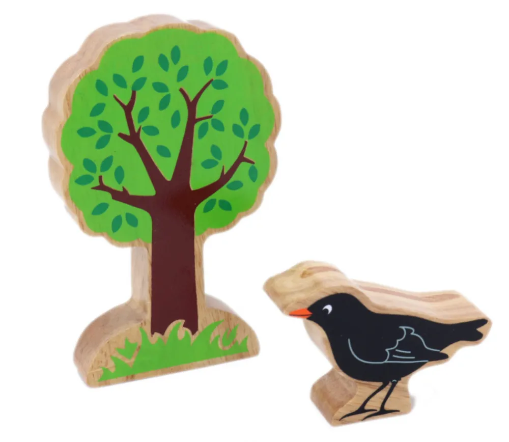 Tout Pour le Jeu Merle noir oiseau en bois 54 x 77 x 25 mm