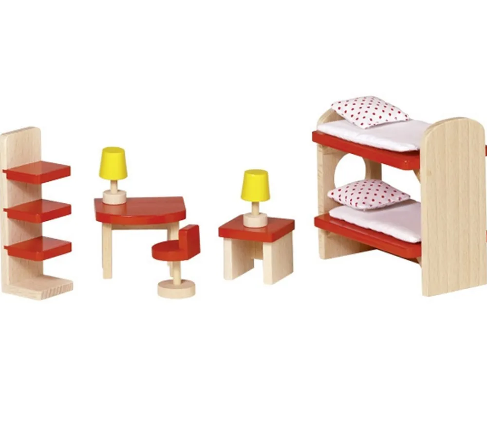 Tout Pour le Jeu Meubles en bois miniature poupée chambre enfants - 11 pièces