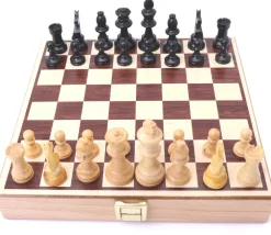 Tout Pour le Jeu Mini coffret Dames et échecs jeu recto-verso 21 x 21 cm français
