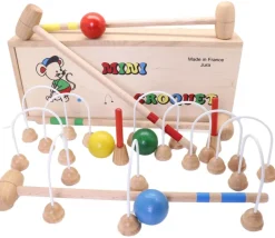 Tout Pour le Jeu Mini Croquet en bois 4 joueurs TABLE ou intérieur en coffret