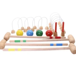 Tout Pour le Jeu Mini Croquet en bois 4 joueurs TABLE ou intérieur en coffret