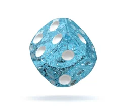 Tout Pour le Jeu Mini dé 6 faces 12 mm Speckled Oakie Doakie bleu clair