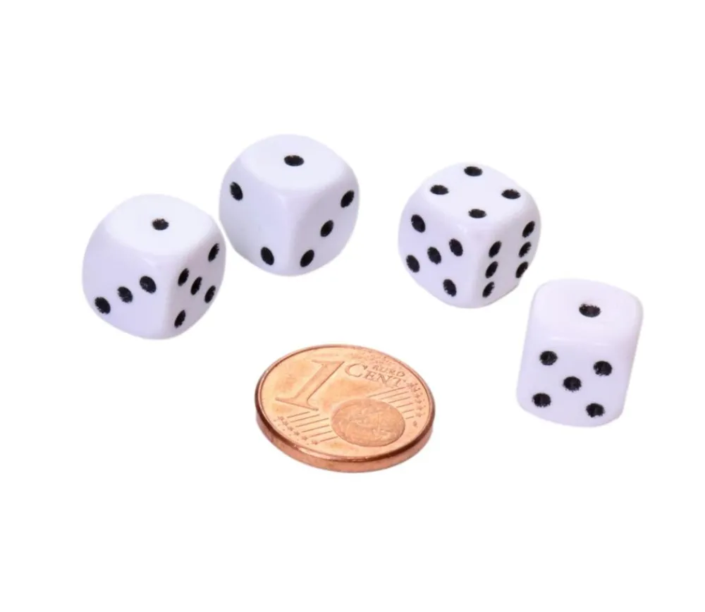 Tout Pour le Jeu Mini Dé à jouer blanc 1 cm points de 1 à 6