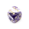 Tout Pour le Jeu Mini Dé marbré violet 12 mm points dorés
