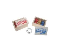 Tout Pour le Jeu Mini jeu de pétanque boules en bois- coffret en bois