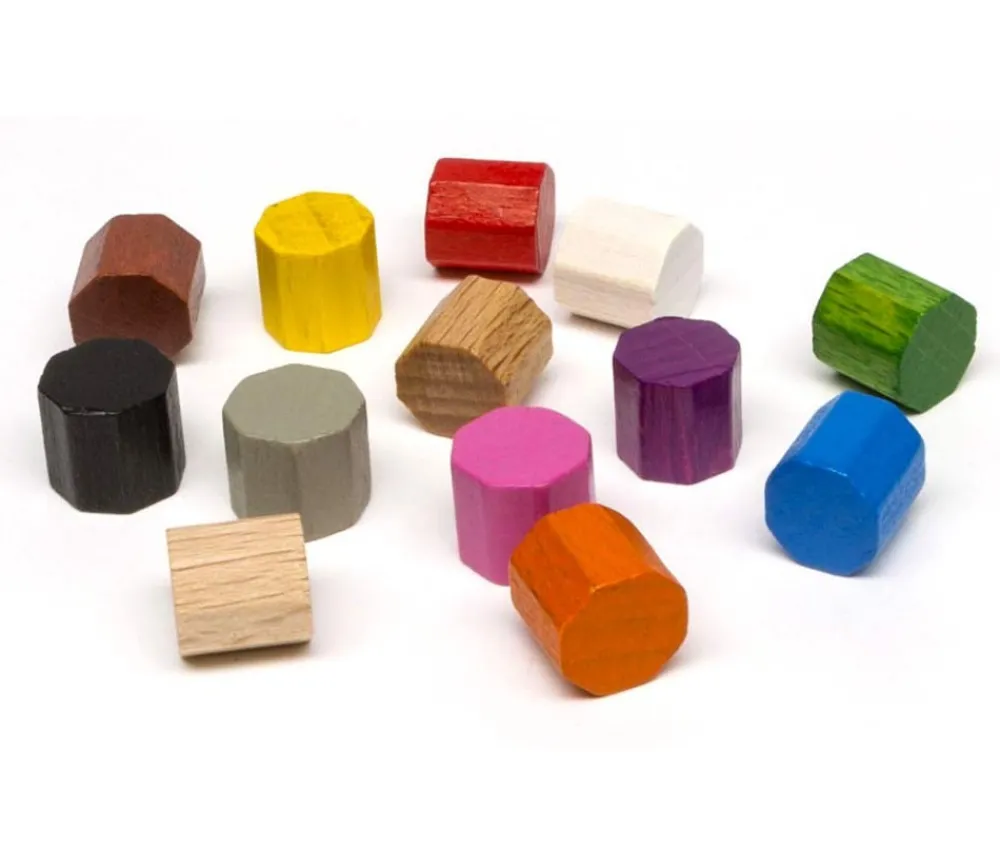 Tout Pour le Jeu Mini octogone 10x10 mm en bois coloré pour jeu à l'unité