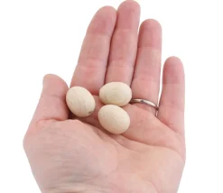 Tout Pour le Jeu Mini Oeuf en bois naturel 2 cm de haut et 1.5 cm de diamètre