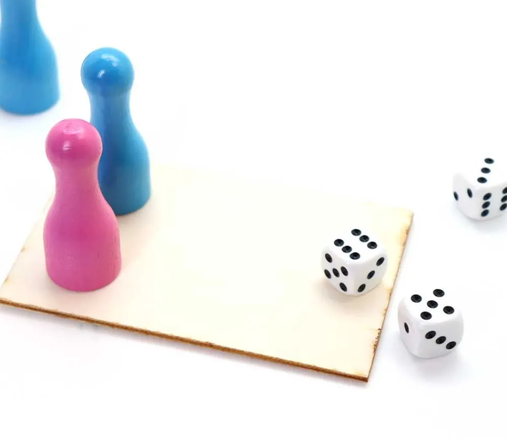 Tout Pour le Jeu Mini plateau bois rectangle de 12 x 7 cm