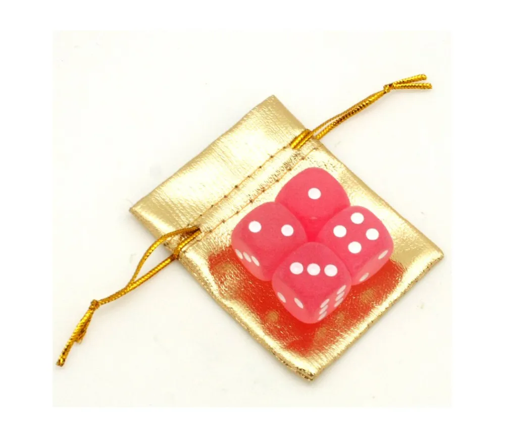 Tout Pour le Jeu Mini sac tissu doré 6 x 8 cm