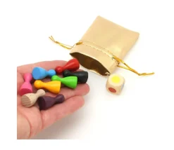 Tout Pour le Jeu Mini sac tissu doré 6 x 8 cm