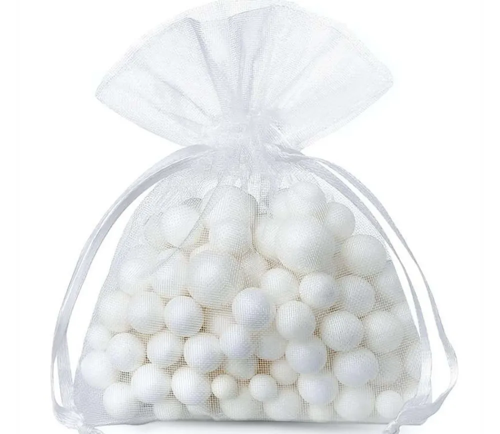 Tout Pour le Jeu Mini Sac tissu transparent 5 x 7 cm blanc