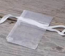 Tout Pour le Jeu Mini Sac tissu transparent 5 x 7 cm blanc