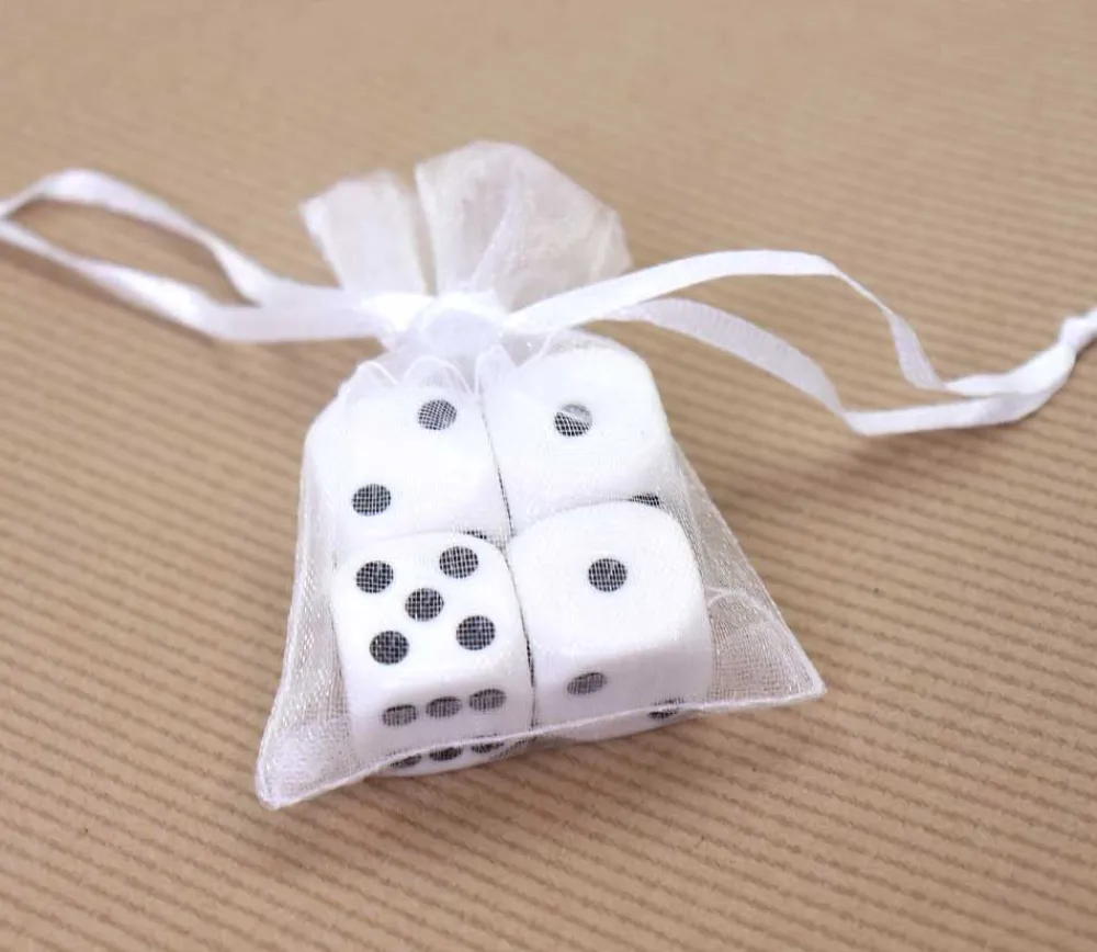 Tout Pour le Jeu Mini Sac tissu transparent 5 x 7 cm blanc