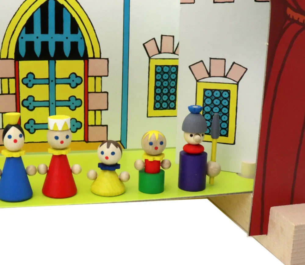 Enfant Tout Pour le Jeu Mini théâtre en bois thème château chevalier/princesse