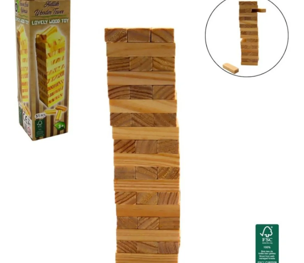 Tout Pour le Jeu Mini Tour infernale en bois - 17 cm