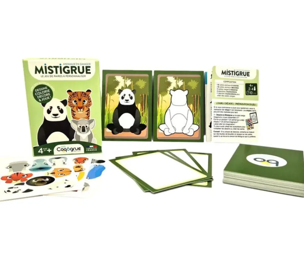 Enfant Tout Pour le Jeu Mistigrue Animaux en danger. Jeu à personnaliser