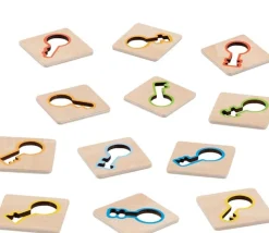 Tout Pour le Jeu Mémo trouve la clé - jeu en bois