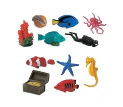 Tout Pour le Jeu Monde sous-marin : 11 figurines récif coralien dans un tube
