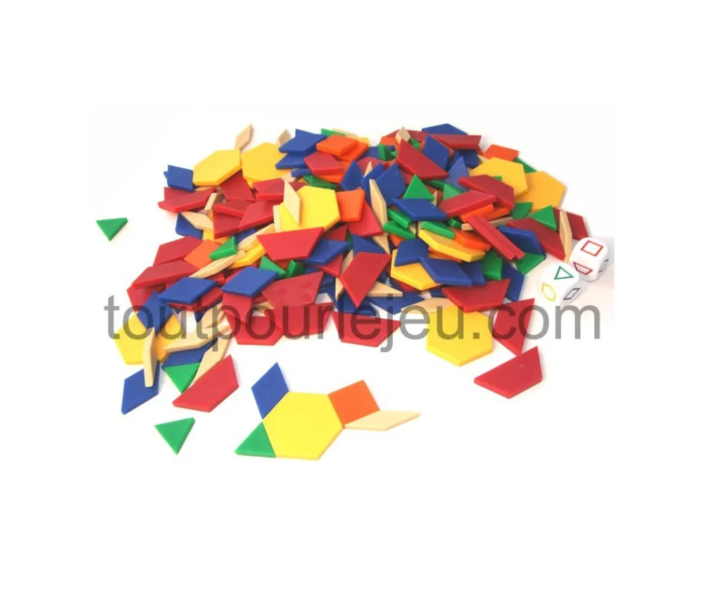 Tout Pour le Jeu Mosaïque logique lot de 250 pièces formes géométriques