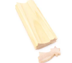 Tout Pour le Jeu Moulure étoile filante en bois naturel à découper 15 cm