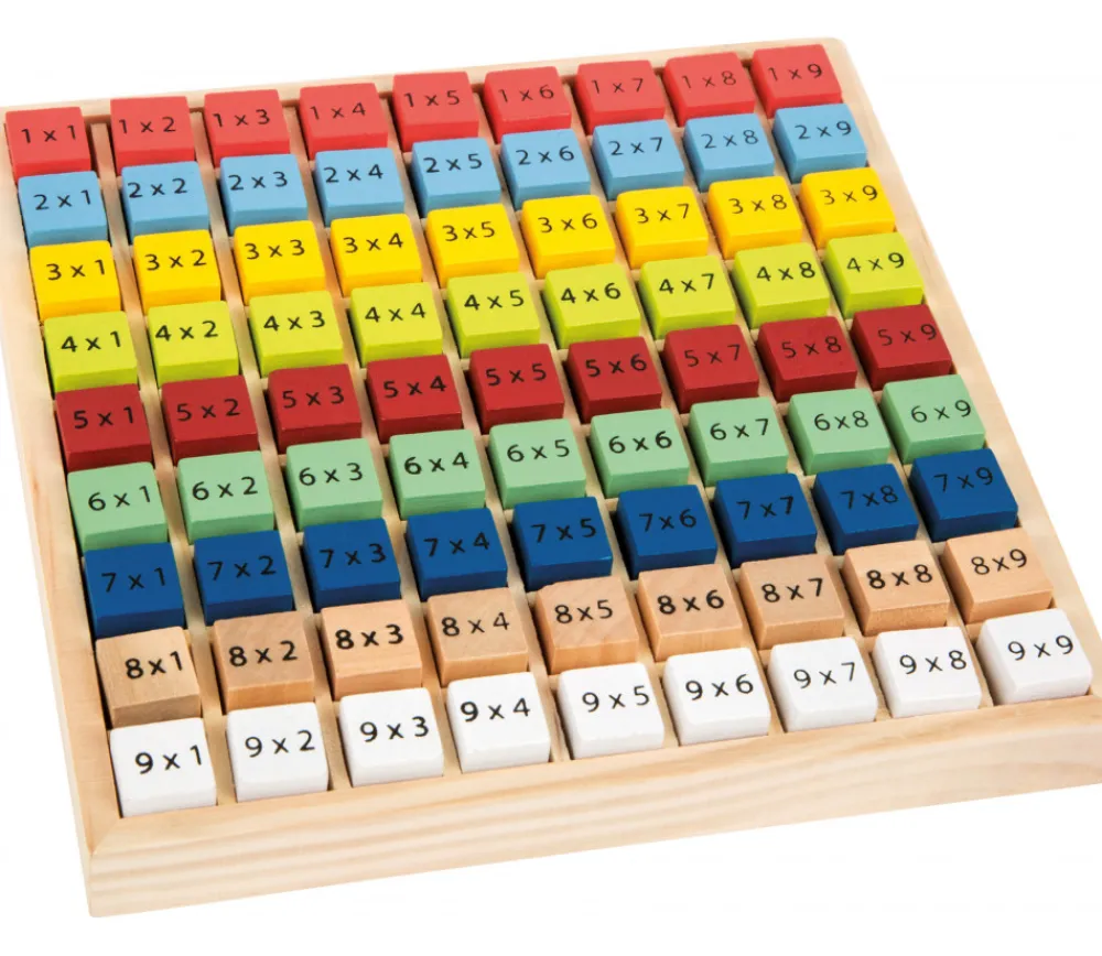 Tout Pour le Jeu Multiplication - table de calcul bois multicolore
