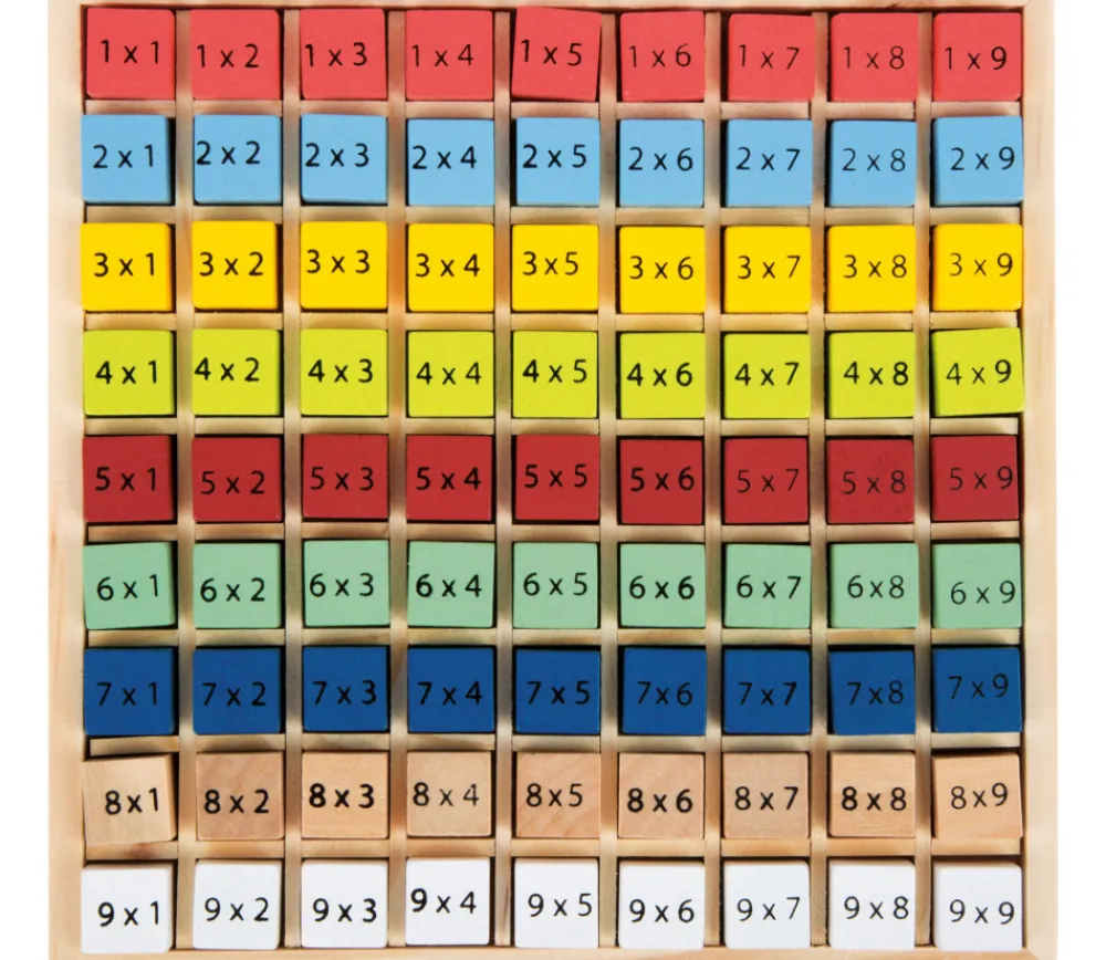 Tout Pour le Jeu Multiplication - table de calcul bois multicolore