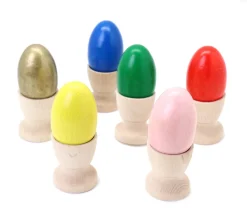 Tout Pour le Jeu Oeuf en bois coloré de 6 cm à l'unité