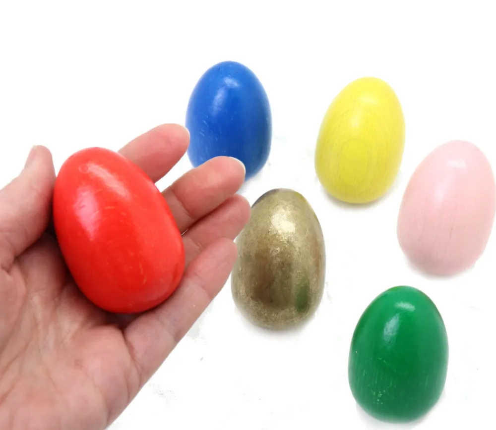 Tout Pour le Jeu Oeuf en bois coloré de 6 cm à l'unité