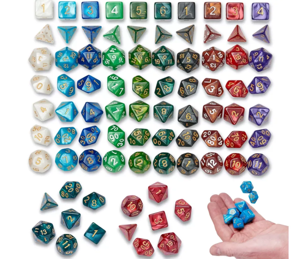 Tout Pour le Jeu Pack 10 sets de 7 dés multi-faces Donjons et Dragons